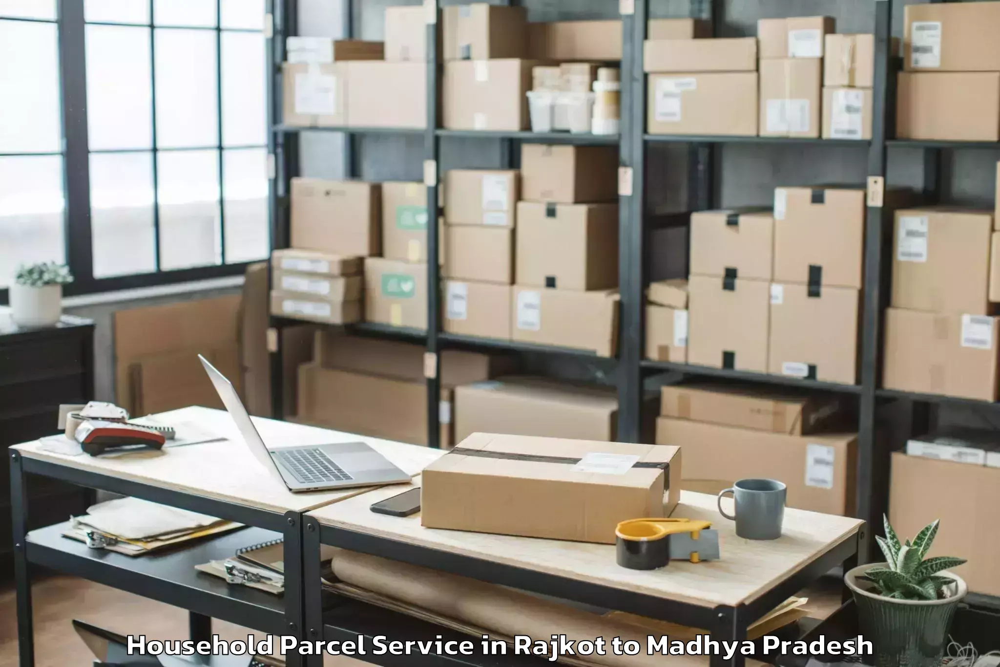 Hassle-Free Rajkot to Raghogarh Vijaypur Household Parcel